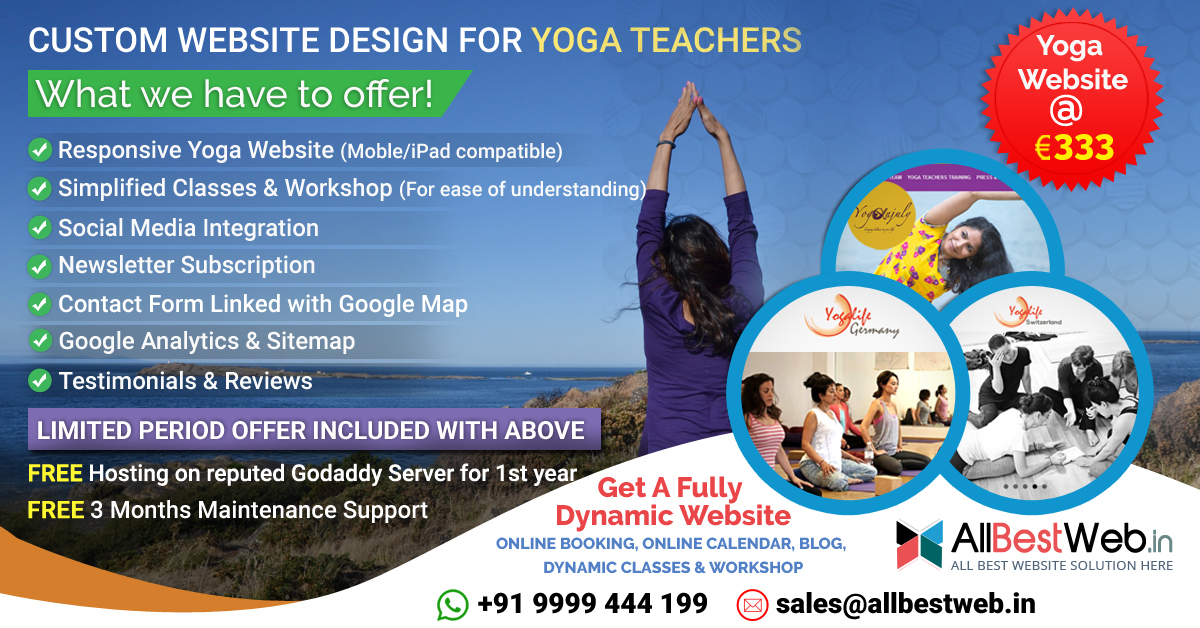 Yoga Websites services